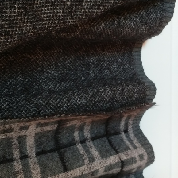 Betty Betty Sweater Pea Coat Plaid Cardigan Button Italy Alpaca Wool Long Line - Picture 8 of 10